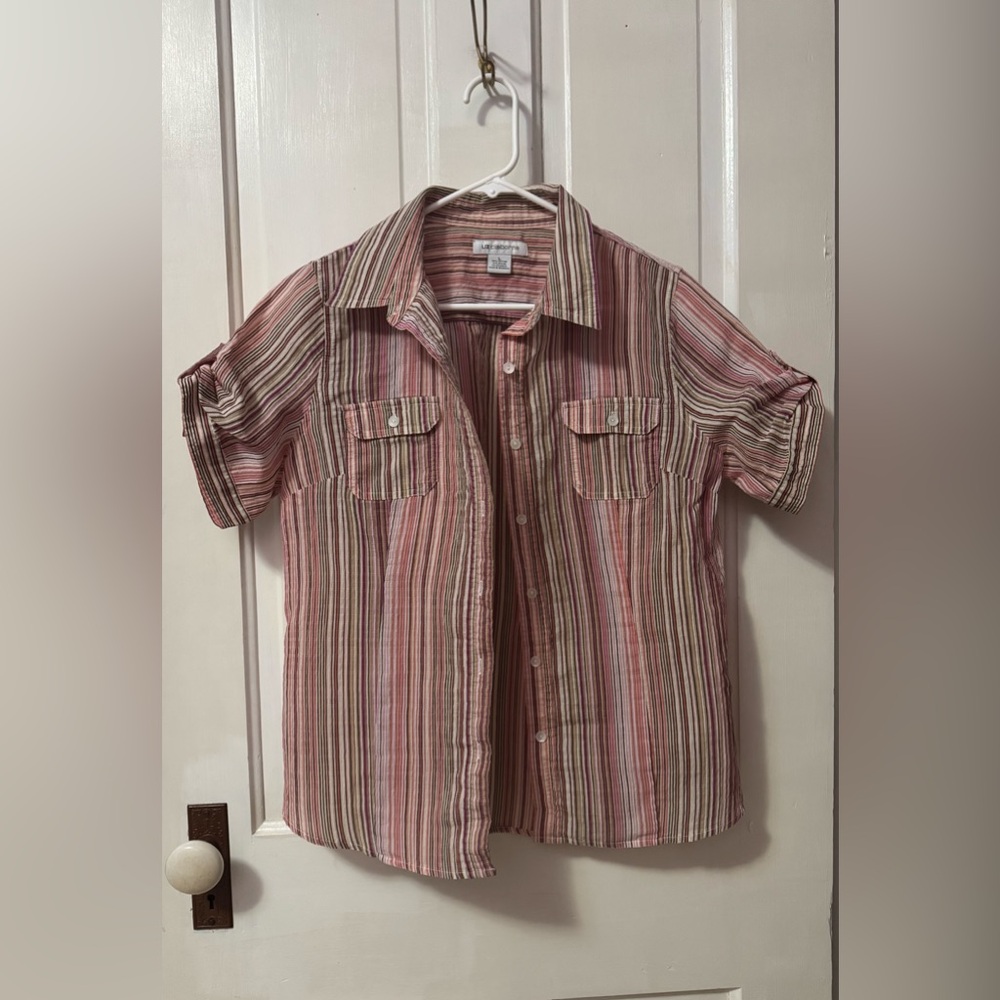 Liz Claiborne Multicolor Striped Shirt